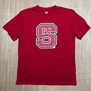 Concepts Sport‎ NC State Wolfpack Red Graphic T Shirt Mens Short Sleeve Size L
